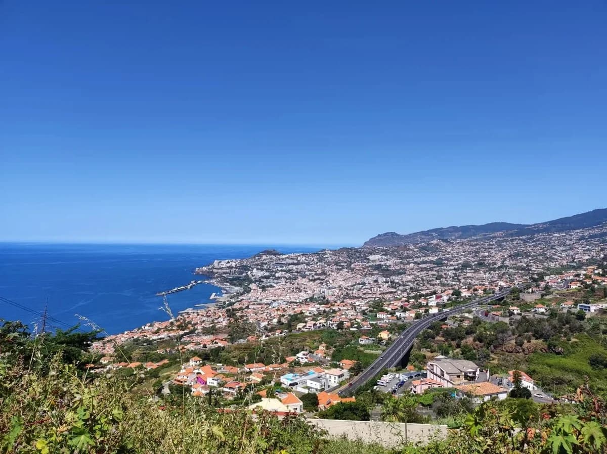 Funchal harbour and city skyline