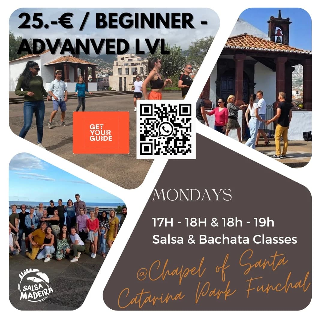 Salsa beginner class / Chapel in Santa Catarina Park Funchal (booking mandatory)
