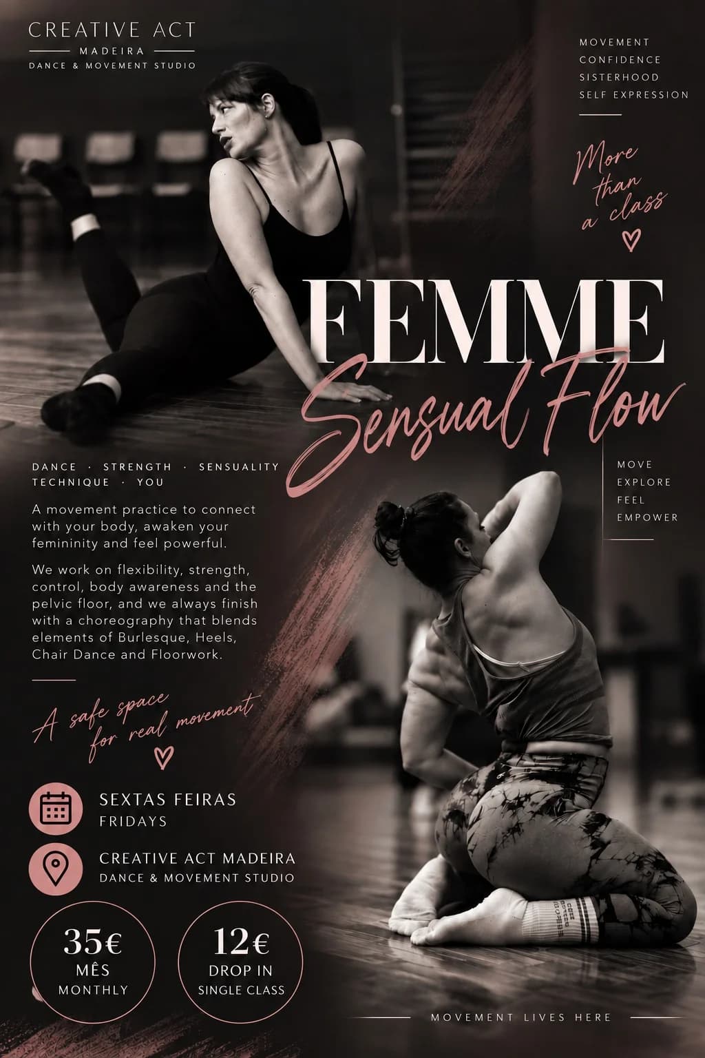 FEMME SENSUAL FLOW · FRIDAY HEELS FOCUS