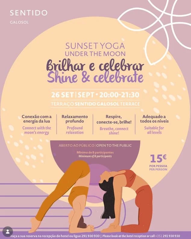 Sunset Yoga Under the Moon