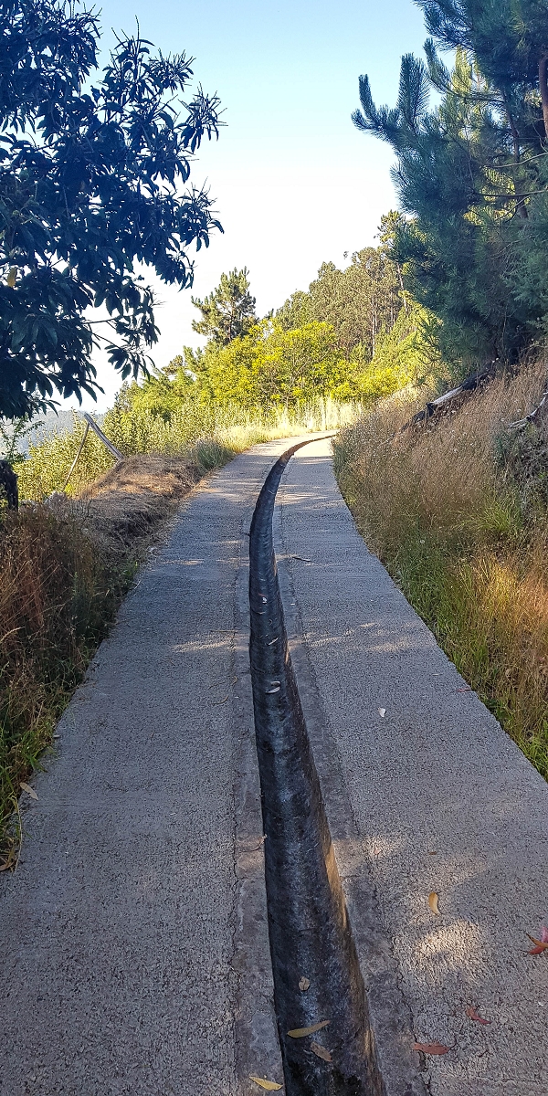 01.08.2021 Levada da Rouca und Aufstieg nach Chao dos Terreiros, zurück über die Boca da Corrida — Auf der Levada do Rouca: Bis zur aktuellen Wasserfassung — Foto 5