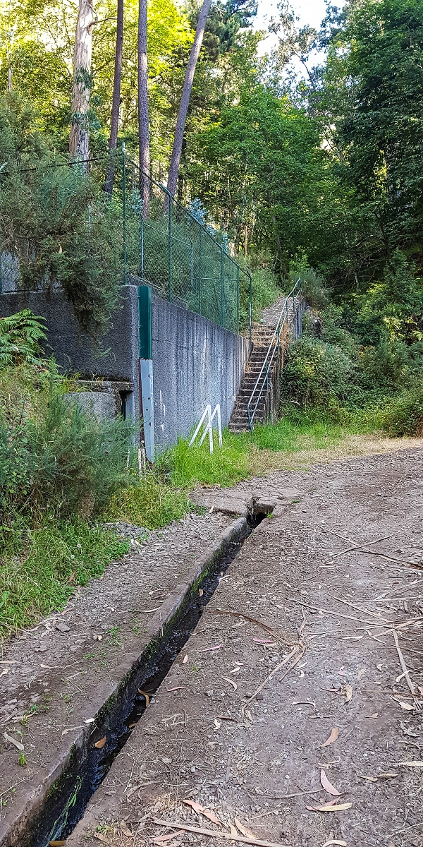 01.08.2021 Levada da Rouca und Aufstieg nach Chao dos Terreiros, zurück über die Boca da Corrida — Auf der Levada do Rouca: Aktuelle Wasserfassung — Foto 16