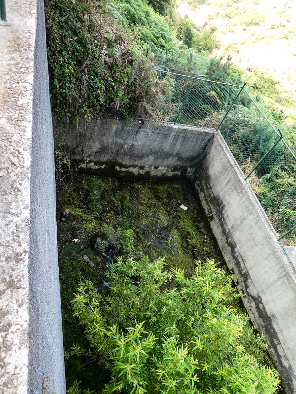 Levada da Rouca — Wassertank und Abzweigung zur lokalen Bewässerung — Foto 1