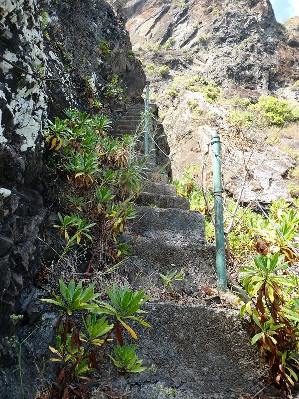 02.07.2018 Rocha do Navio und Levada do Cantinho, Miradouro de Santo Antonio — Die Wasserfalltreppe — Foto 9