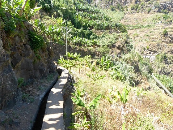 04.08.2013 Levadas dos Piornais und da Faja — Vom Kraftwerk auf und ab zur Levada da Faja und Begehung über Mauerpassagen zum Weiler und zurück — Foto 1