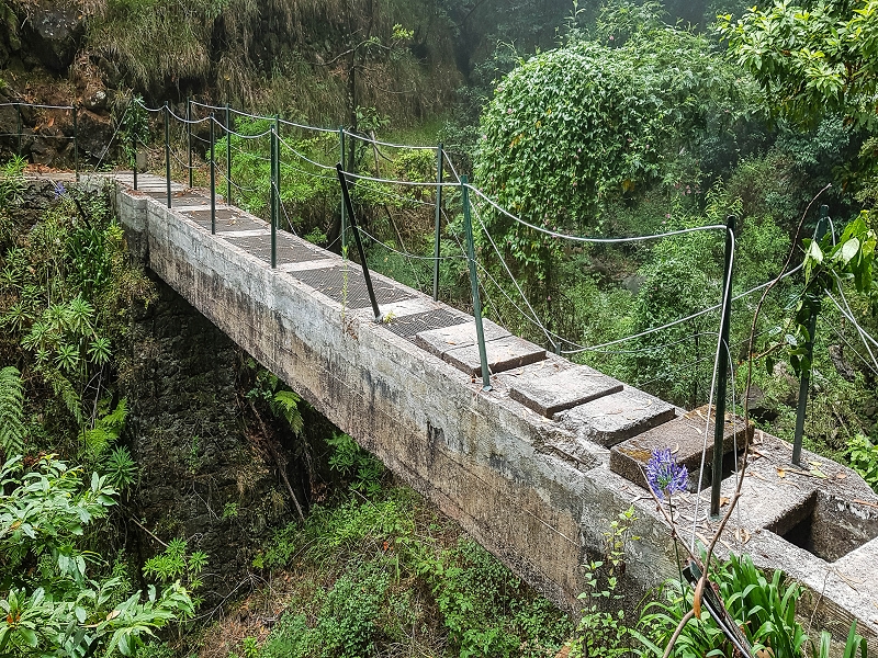 05.08.2021 Auf einem der schönsten Abschnitte der Levada Nova zwischen Arco Calheta und Canhas — Über die zweite zur dritten Bachpassage — Foto 4