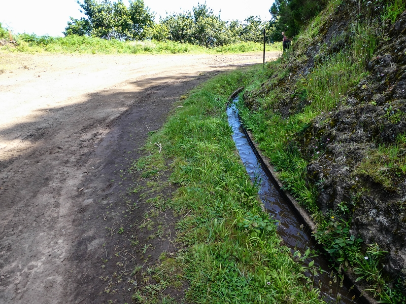 Levada do Poco do Arvoredo — Zufluss zum Betonbecken der Madre vom Endast der Levada da Portela — Foto 3