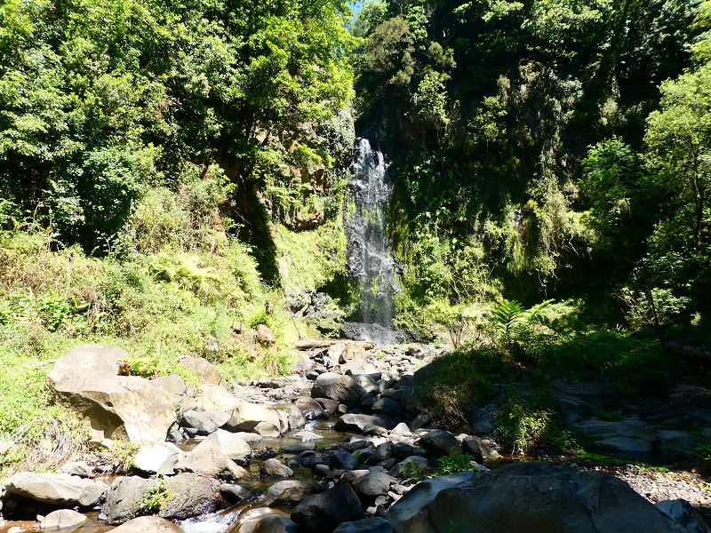 8 July 2018 Circular walk via the Levada do Moinho da Serra, Cascata Madre de Agua, Levada dos Tornos and Levada Nova de Santa Cruz — In the stream bed to the Cascata Madre de Agua — photo 4