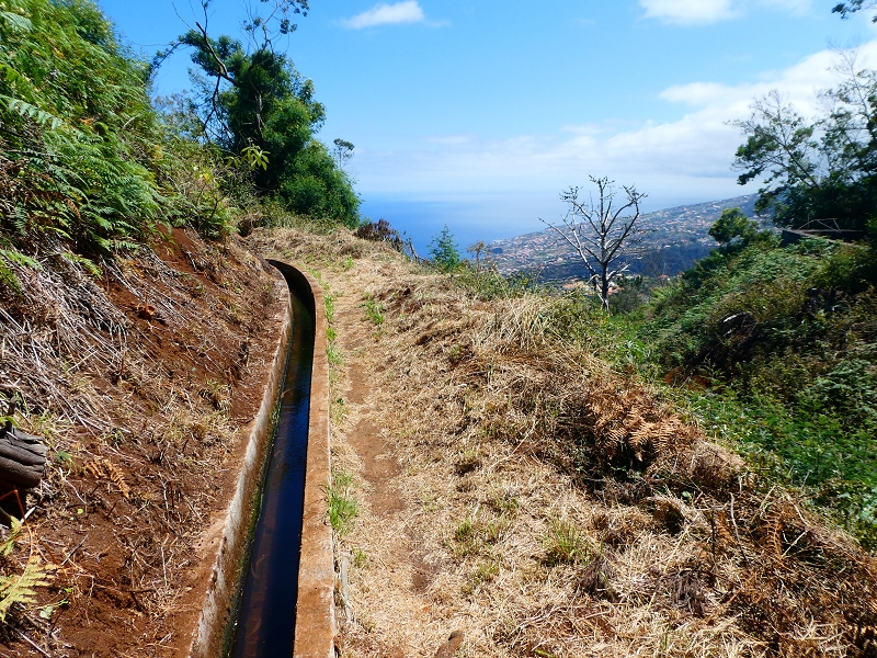 8 July 2018 Circular walk via the Levada do Moinho da Serra, Cascata Madre de Agua, Levada dos Tornos and Levada Nova de Santa Cruz — Into the large ravine of the Ribeira do Moreno — photo 23