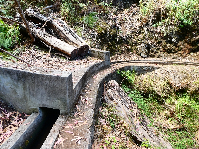 Levada Nova — Bacheinschnitte ins die Täler des Ribeiro Seco und der Ribeira do Lugarinho — Foto 9