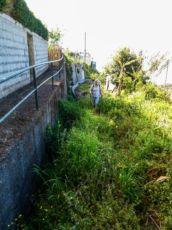 9 May 2019 Walk along the varied Levada Velha das Canhas — Start of the obstacle course between the houses — photo 9