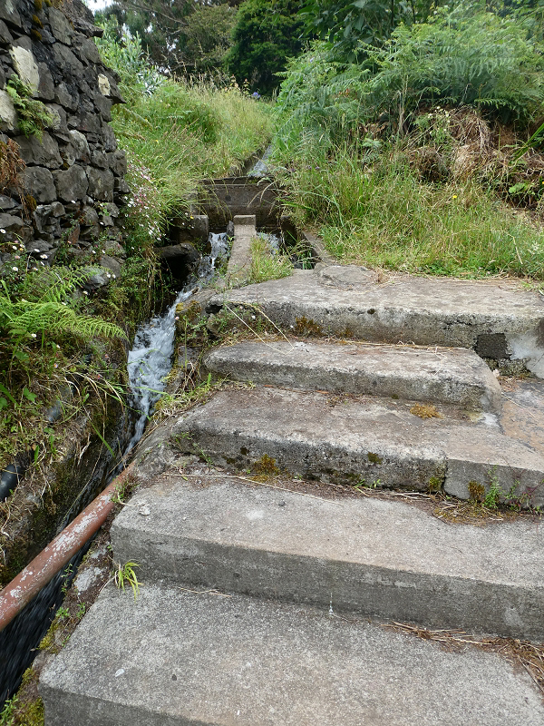 09.07.2018 Rundtour vom Portelapass über die Levada do Castelejo, Pico da Suna und die Levada da Portela — Speicherbecken der Levada da Portela am Portelpass — Foto 5