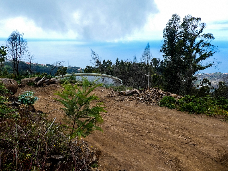 Levada do Lombo do Mouro — Das grosse Reservoir am Ende — Foto 1