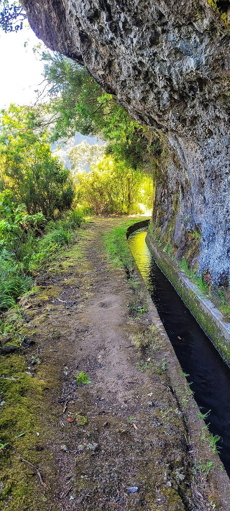 10.06.2022 Anstrengende Einstiegswanderung im Norden — Levada dos Tornos, Levadahaus, Wasserfall und Tunnel — Foto 3