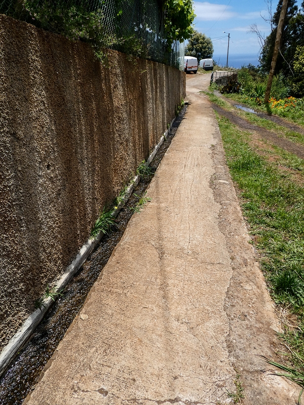 11.05.2019 Nochmals auf die Levada da Roda — On along the south-eastern terminal branch to the vertical section and back to the wash house — photo 1