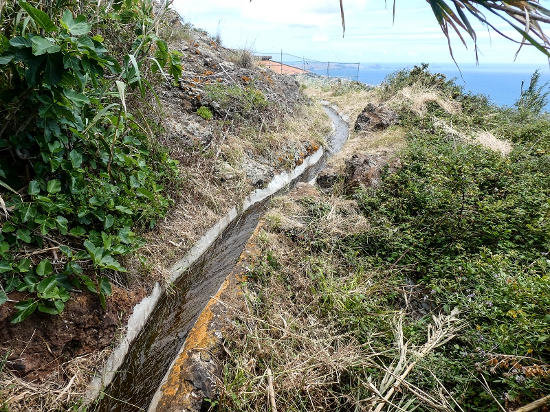 11.05.2019 Nochmals auf die Levada da Roda — On along the south-eastern terminal branch to the vertical section and back to the wash house — photo 12
