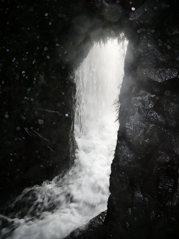 11 July 2018 From the Fanal road via Relvinha to the Levada do Seixal and ascent via the Levada do Norte to Paul da Serra — Hortela tunnel and waterfall, exposed course — photo 3