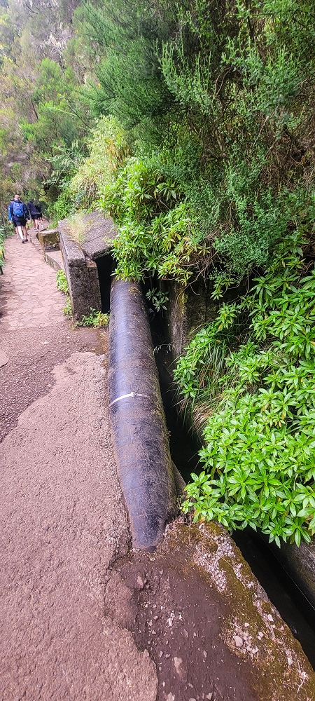 12 June 2024 Over Pico Fernandes and the Vereda do Pau Seco to the 25 Fontes — The drinking-water pipe, and the course on the levada service path and in the Reitertunnel — photo 2