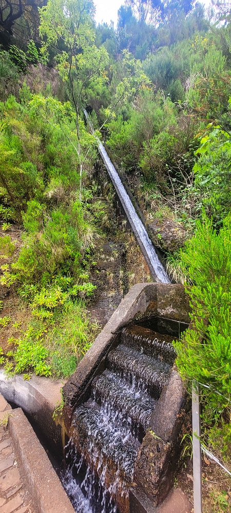 12 June 2024 Over Pico Fernandes and the Vereda do Pau Seco to the 25 Fontes — The drinking-water pipe, and the course on the levada service path and in the Reitertunnel — photo 9