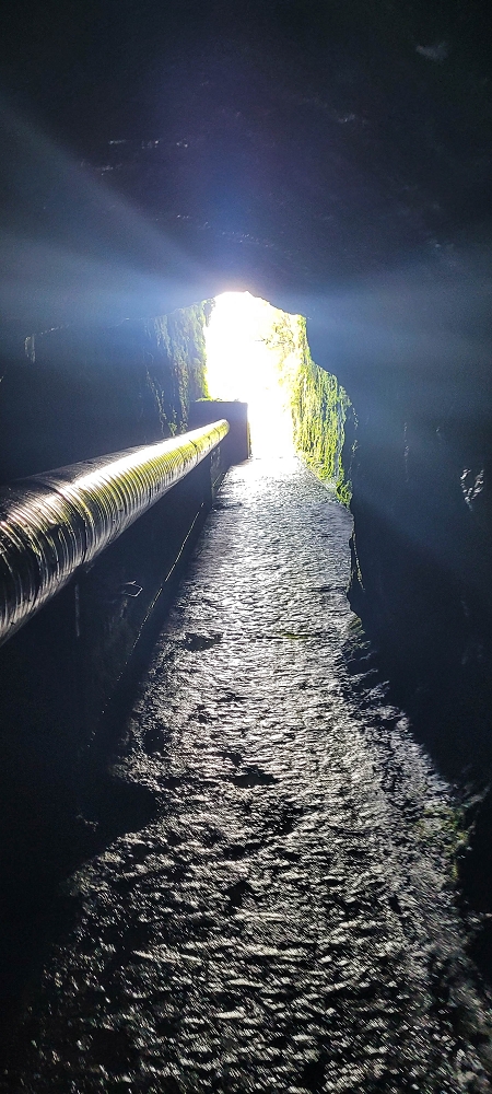 12 June 2024 Over Pico Fernandes and the Vereda do Pau Seco to the 25 Fontes — The drinking-water pipe, and the course on the levada service path and in the Reitertunnel — photo 11