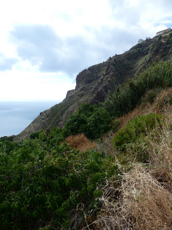 12.07.2018 Levadaentdeckungen auf dem Rückweg von Paul do Mar, Miradouro da Faja da Ovelha — Strassenverlauf des östlichen Astes — Foto 4
