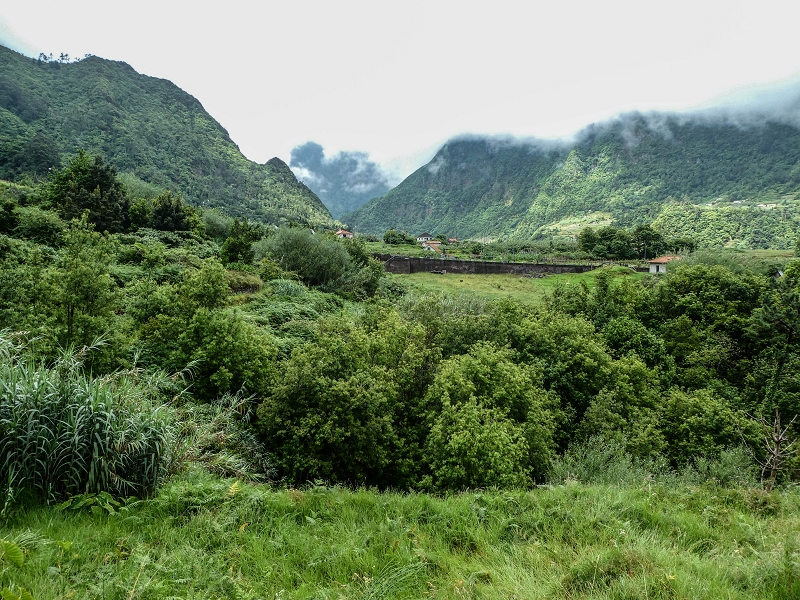 13.07.2018 Abschlusswanderung auf dem unglaublich grünen Unterlauf der Levada das Faias — Bis oberhalb des ersten Niveauüberganges — Foto 3