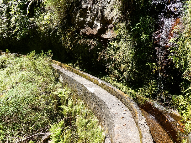 14.05.2019 Wieder einmal in einem meiner Lieblingsgebiete unterwegs: Faja da Nogueira — Die Brücke mit den beiden zuführenden Levadas — Foto 6