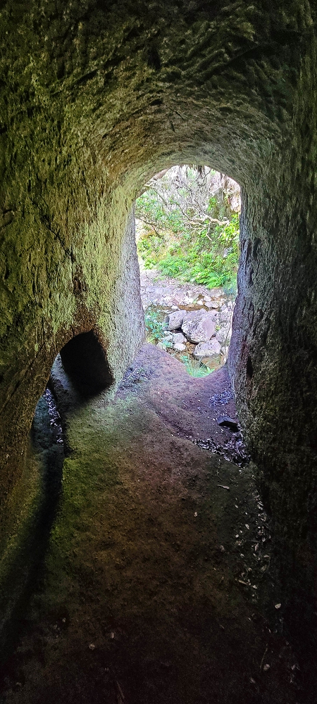 14.06.2024 Traumtour im Rabaçal abseits der Touristenströme — Kreuzung der Levada da Senhora mit der Ribeira Grande: - Die beiden kleinen Tunnels — Foto 9