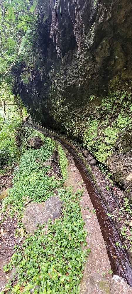 Levada dos Cardais — The stream crossing, partly bypassed — photo 2