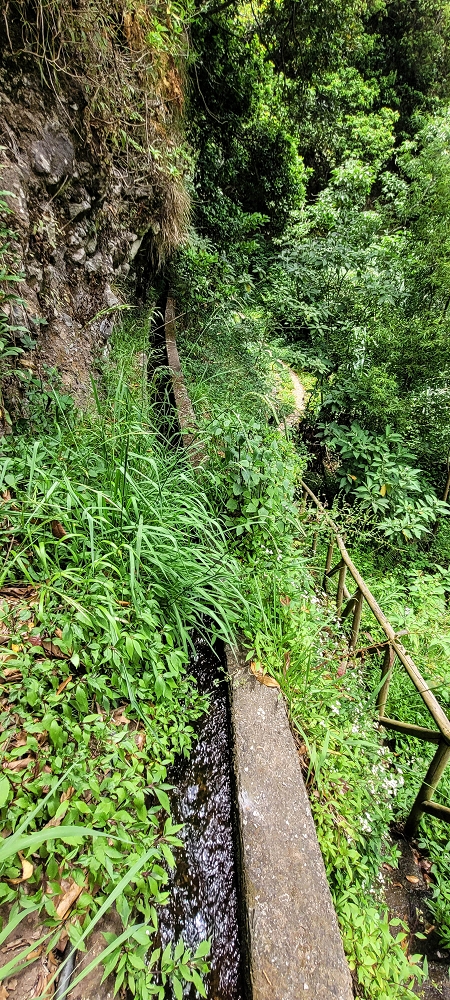 Levada dos Cardais — The stream crossing, partly bypassed — photo 4