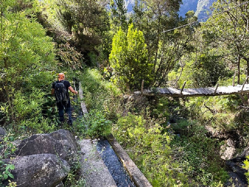 Levada da Faja dos Vinhaticos — Die ominöse Brücke — Foto 1