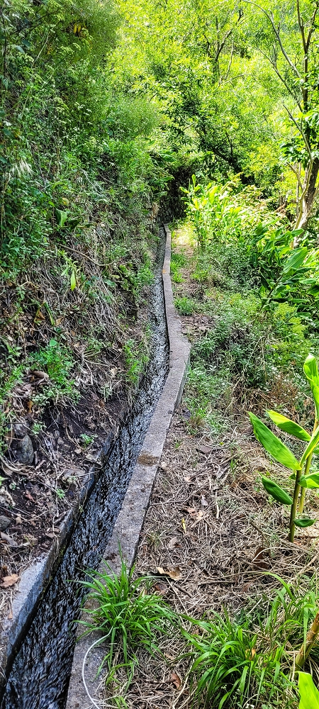 Levada da Eira da Moura — Escadaria da levada e seguimento até ao caminho para Faja das Eguas — foto 2