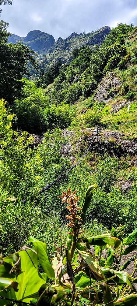 Levada da Eira da Moura — A ponte de tubos sobre a Ribeira da Faja das Eguas — foto 1