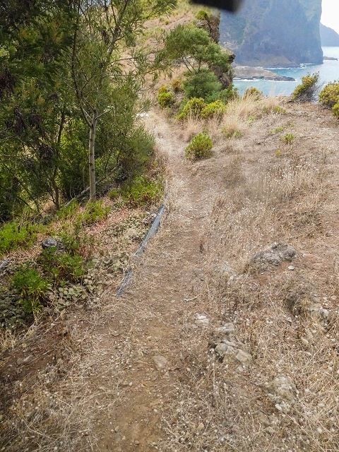 Levada do Poco do Arvoredo — Verrohrt entlang der Abbruchkante — Foto 2