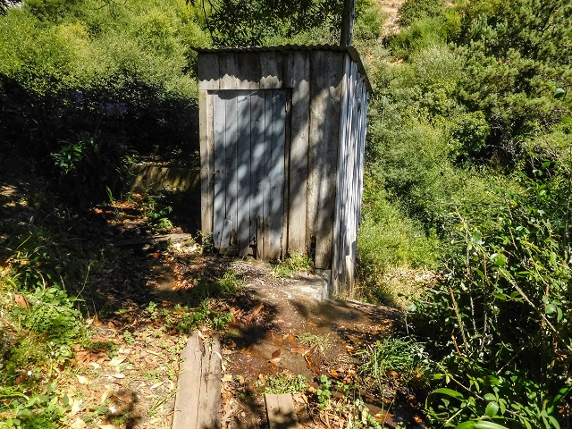 19 August 2017 On the trail of the Levada do Pico do Arvoredo in and around Camacha — Madre area: the Madre and the path from above to the start of the inaccessible tunnel — photo 18