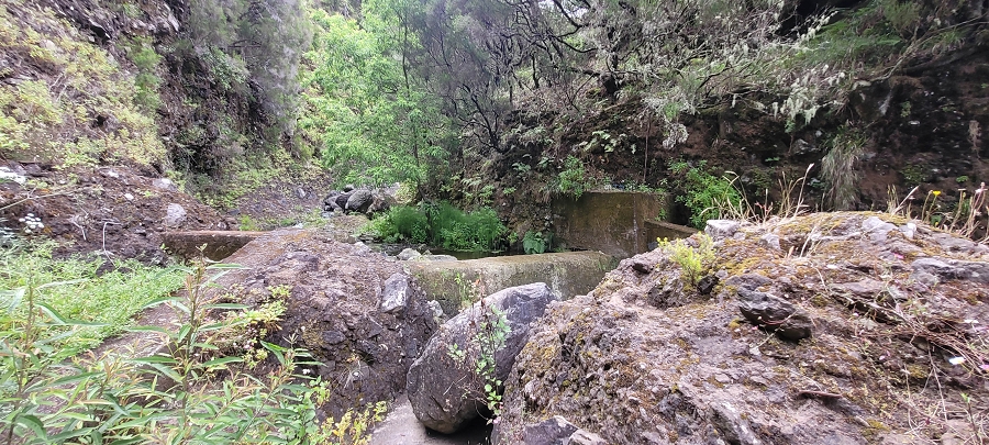 20 de junho de 2024 Túnel da Levada da Rocha Vermelha, a lagoa verde e o Furado Velho — Lagoa Verde — foto 8