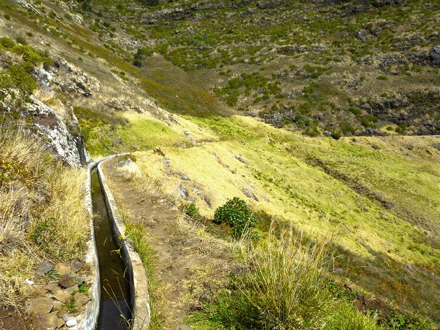 20.07.2014 Canical, Pico Castanho, Pico do Facho, Canical — In Fliessrichtung bis zum Aufstieg zum Pico das Rocadas — Foto 25