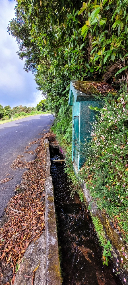 Levada do Brasileiro — Kreuzung mit der ER105 und Zufluss zur Lagoa do Bardo — Foto 3