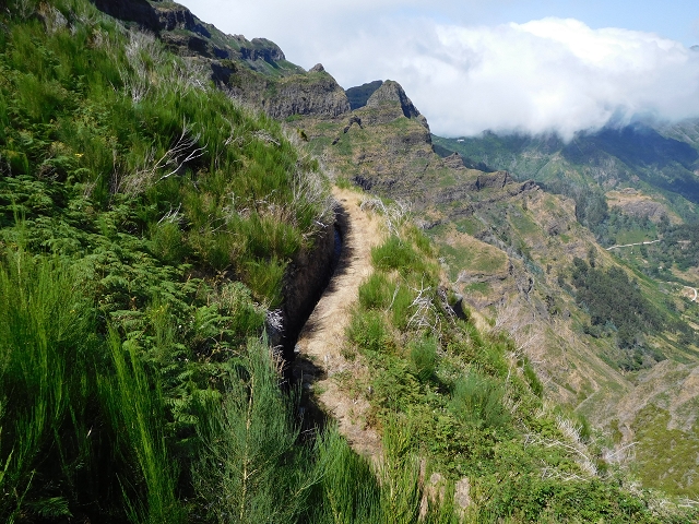 21.07.2015 Cascalho von Pedras, Levada das Rabaças und Lombo do Mouro — Aufstieg zum Lombo do Mouro-Haus, ER-110 und nach Pedras. — Foto 12