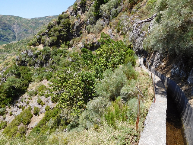 21.07.2015 Cascalho von Pedras, Levada das Rabaças und Lombo do Mouro — Auf der Levada das Rabacas zum westlichen Kessel — Foto 18