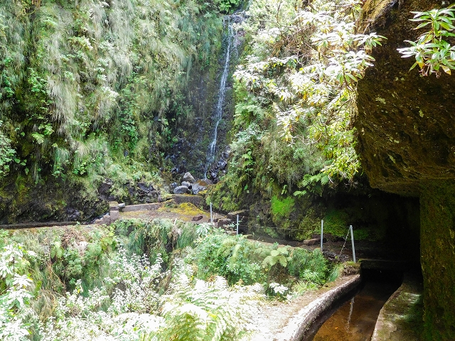 13 August 2017 The great tunnel-rat diploma: From the Madre of the Levada do Norte to the gravel track from Ginjas to Estanquinhos — Crossing of the eastern main branch of the Ribeira do Inferno — photo 6