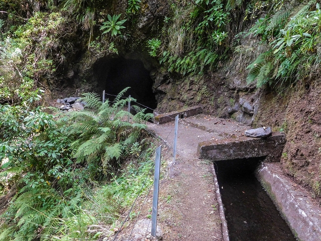 13 August 2017 The great tunnel-rat diploma: From the Madre of the Levada do Norte to the gravel track from Ginjas to Estanquinhos — Crossing of the eastern main branch of the Ribeira do Passo — photo 4