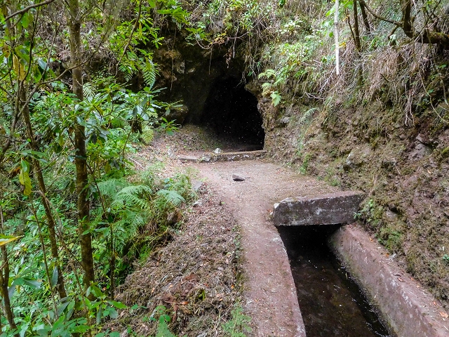 13 August 2017 The great tunnel-rat diploma: From the Madre of the Levada do Norte to the gravel track from Ginjas to Estanquinhos — The second-to-last tunnel and the view of Sao Vicente beginning — photo 1