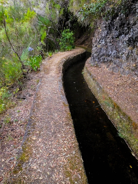 13 August 2017 The great tunnel-rat diploma: From the Madre of the Levada do Norte to the gravel track from Ginjas to Estanquinhos — The second-to-last tunnel and the view of Sao Vicente beginning — photo 6
