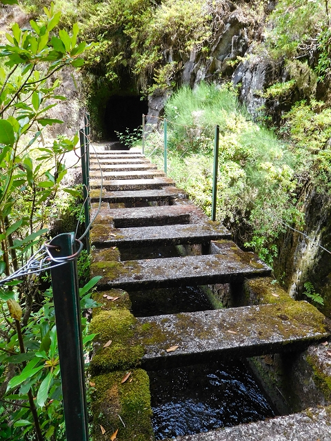 13 August 2017 The great tunnel-rat diploma: From the Madre of the Levada do Norte to the gravel track from Ginjas to Estanquinhos — The bridge before the Terra Cha tunnel and the feeder levada — photo 5