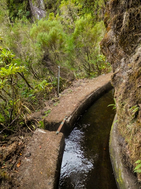 13 August 2017 The great tunnel-rat diploma: From the Madre of the Levada do Norte to the gravel track from Ginjas to Estanquinhos — The window at the crossing of the Ribeira de Joao Delgado — photo 5
