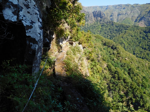 24.07.2015 Balcoes Levada do Juncal Levada Nova do Juncal — Ribeiro Frio zur Levada do Juncal und zum ersten Erdrutsch — Foto 24