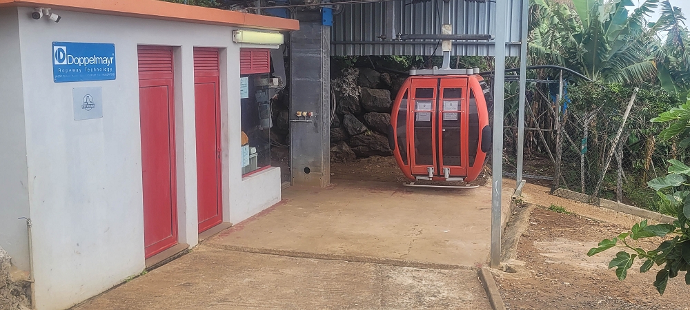 27.06.2022 Bananenwanderung rund um Madalena do Mar — Die kuriose Seilbahn und der Abstieg zur Talstation — Foto 2