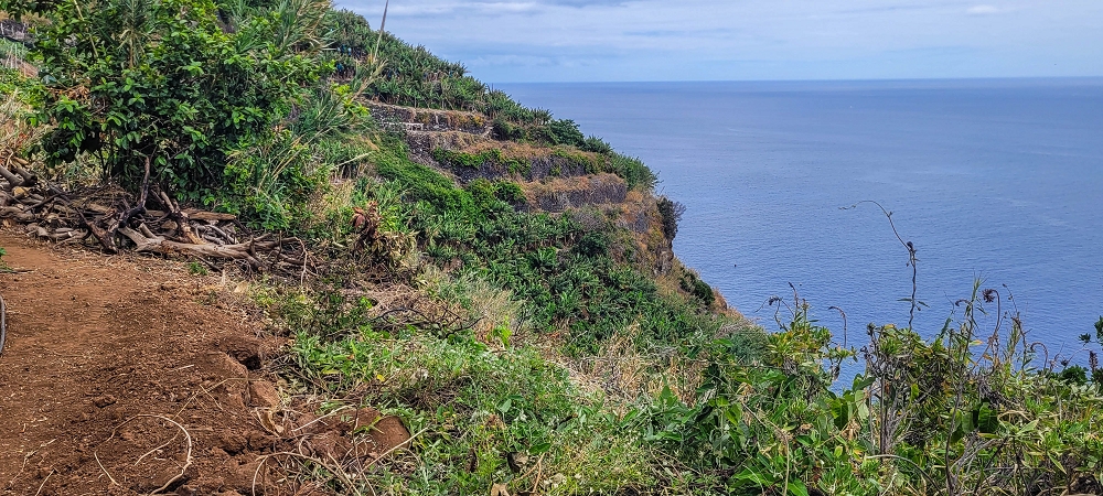 27.06.2022 Bananenwanderung rund um Madalena do Mar — Horizontal durch die Bananenterrassen — Foto 13