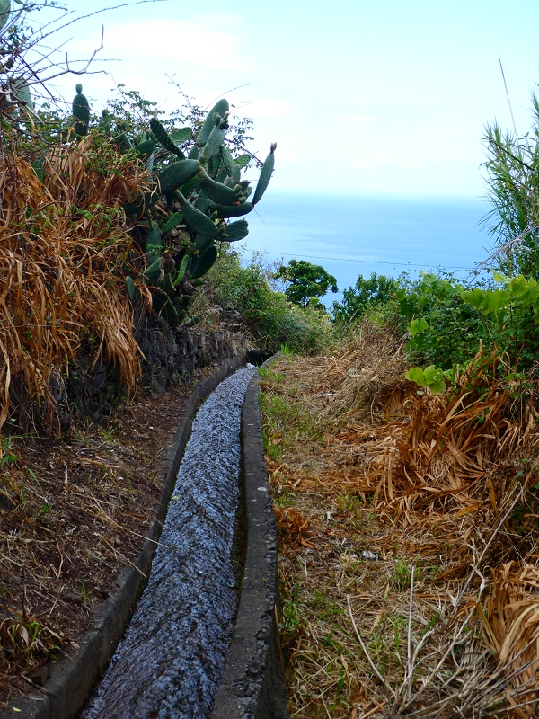 Levada do Pico do Arvoredo — Vertikal von der ER-205 zur ER-204, Speicherbecken — Foto 9